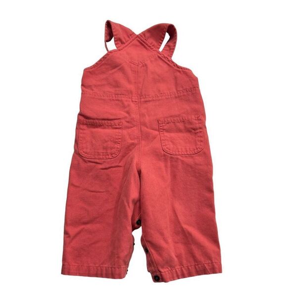 Carhartt Baby Overalls 12 Months Coral Pink 100% Cotton - Picture 2 of 7